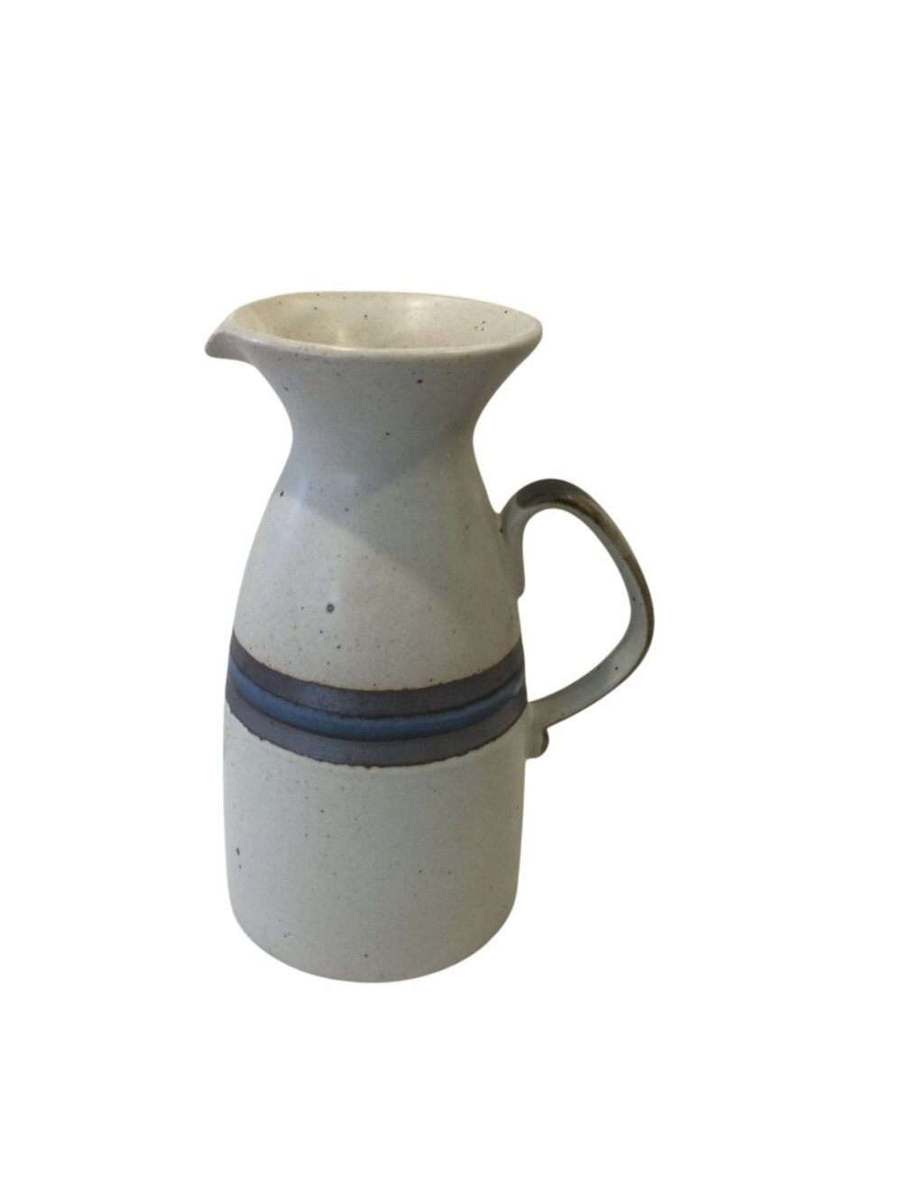 Horizon by Otagiri Stoneware 8" Pitcher Speckled with a Stripe